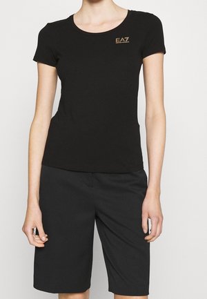 T-shirt med print - black