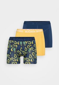 Unselected, dark blue/yellow