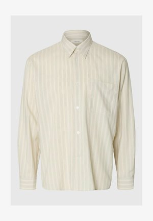 Selected, LONG SLEEVED SHIRT RELAXED FIT - Camicia - white pepper