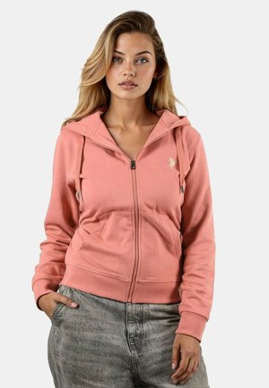 Zip-up sweatshirt - dark rose