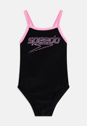 Speedo LOGO - Badeanzug - black/taffy pink