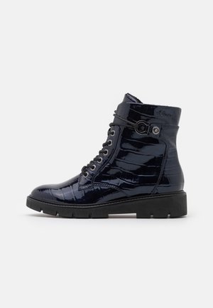 Bottines à lacets - blue