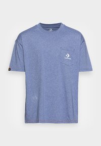 CONVERSE RENEW EMBROIDERED POCKET TEE UNISEX - T-shirt básica - washed indigo