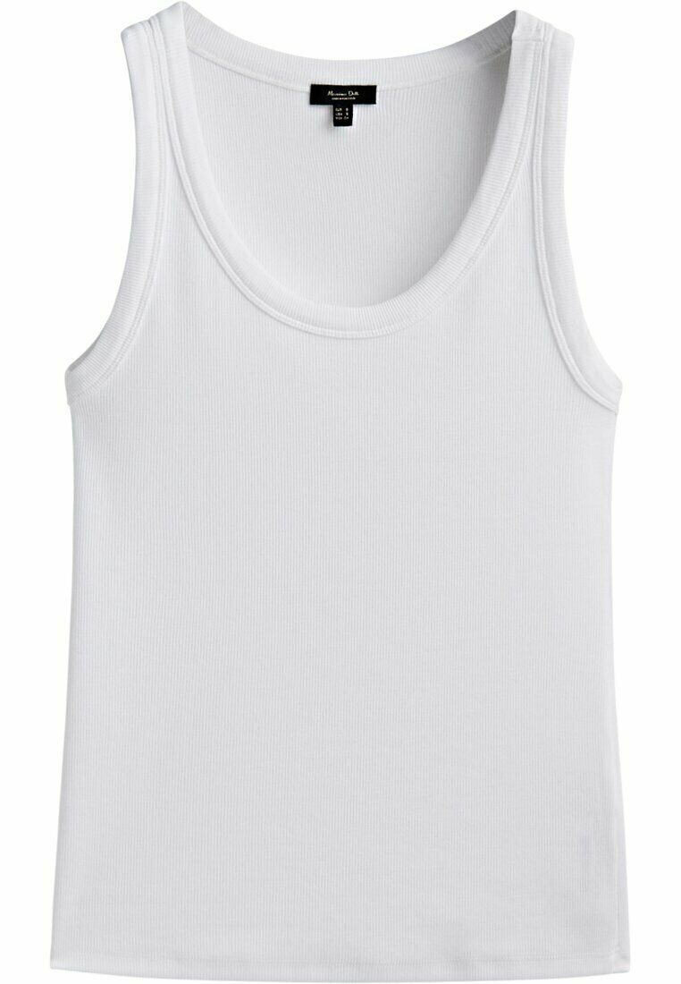 Massimo Dutti SLEEVELESS BLEND Top white/weiß Zalando.ch