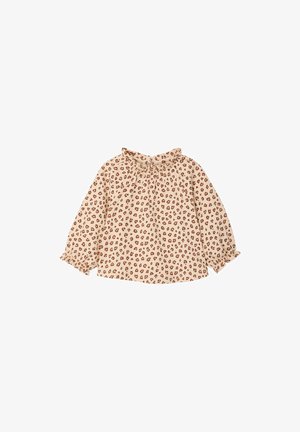 Vertbaudet, VERTBAUDET BABY SHIRT MIT RÜSCHENKRAGEN, ALLOVER-PRINT - Long sleeved top - vanille