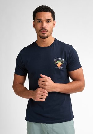 T-shirt print - navy blue