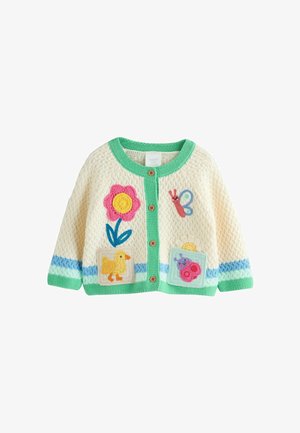 Next, Kardigan - multi pastel crochet animal