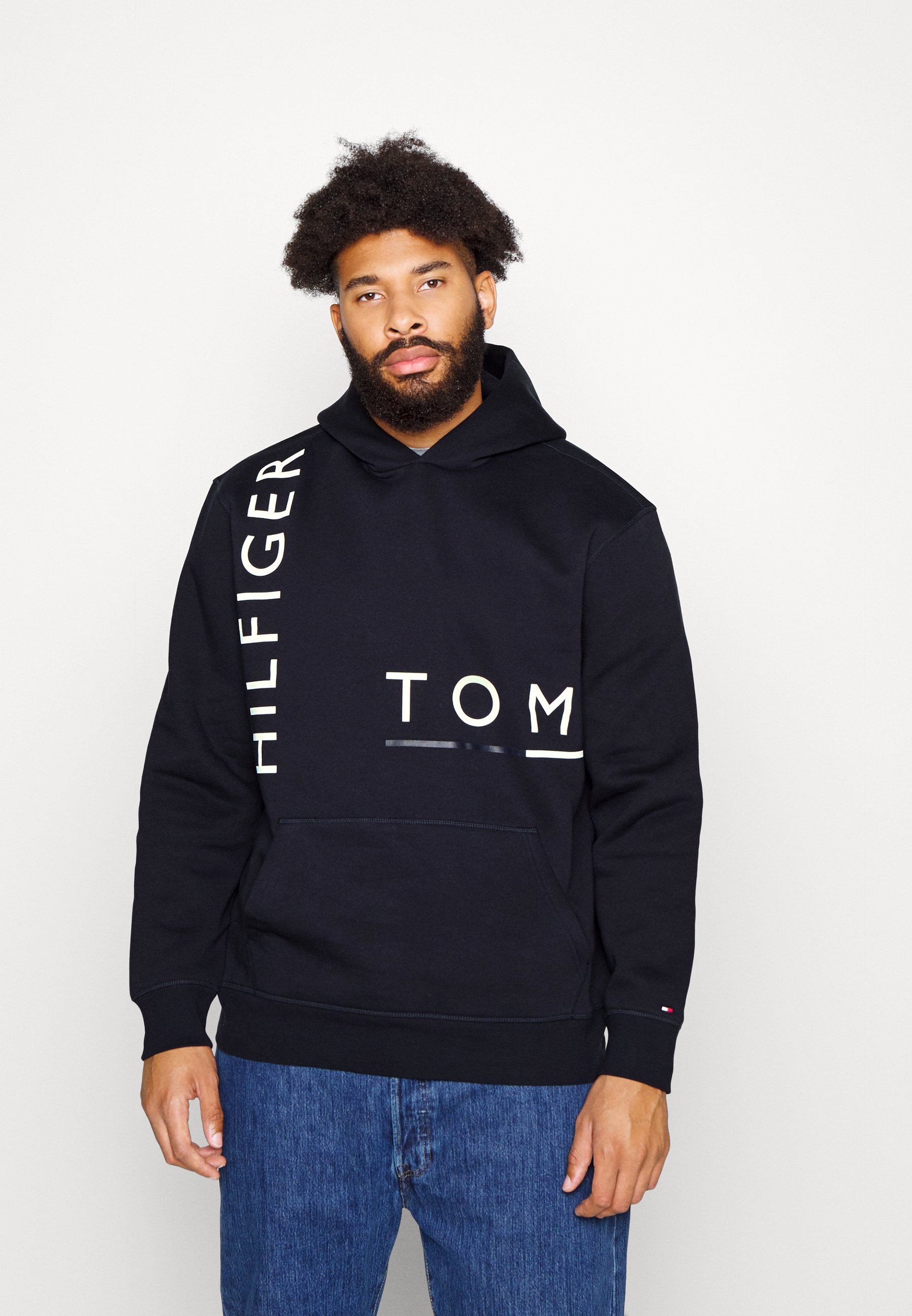 Tommy Hilfiger GRAPHIC OFF PLACEMENT HOODY - Sweatshirt - desert sky/dark  blue - Zalando.ie