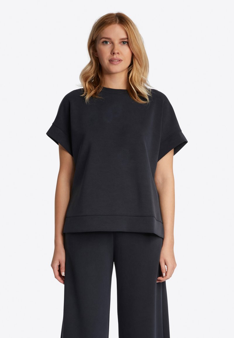 Rich & Royal - MIT ANGESCHNITTENEM ARM - T-shirt basic - black, Ingrandire