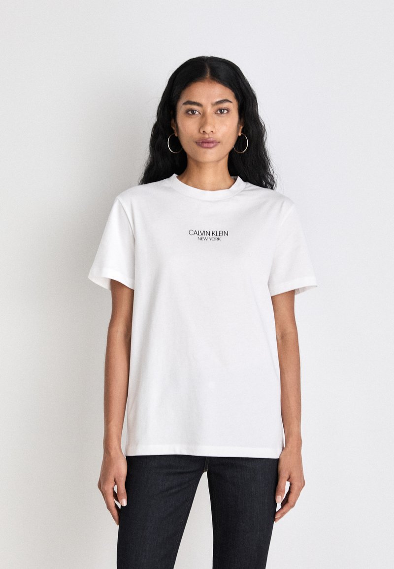 Calvin Klein NEW YORK - T-shirt print - bright white