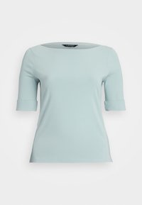 STRETCH COTTON BOATNECK TOP - Pamata T-krekls - aqua pearl