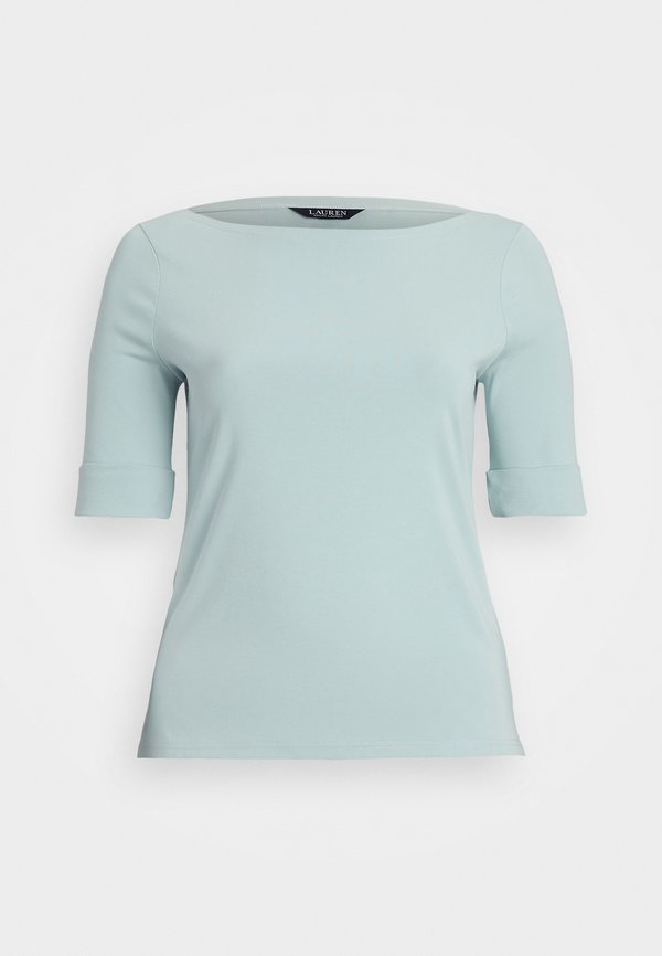 STRETCH COTTON BOATNECK TOP - Basic T-shirt - aqua pearl4