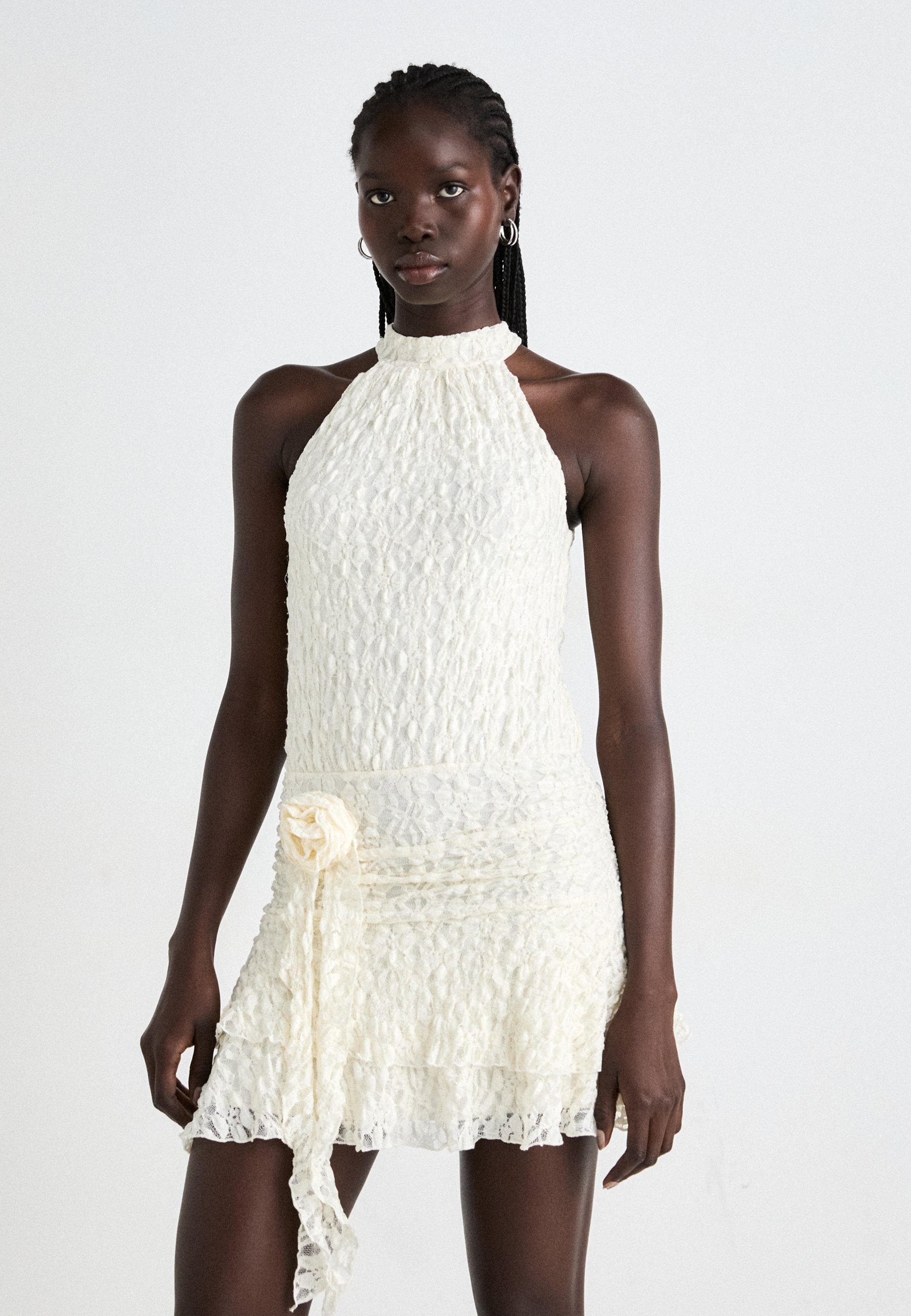 Gina Tricot MINI DRESS - Day dress - ecru/off-white - Zalando.ie