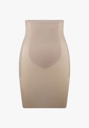 Gonna modellante nuda con design a vita alta, realizzata in tessuto liscio ed elasticizzato. Presenta bordi senza cuciture per un fit discreto sotto i vestiti.