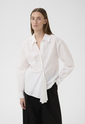 LELOIW DALLAS PLEATED - Blúzka so zapínaním na gombíky - pure white