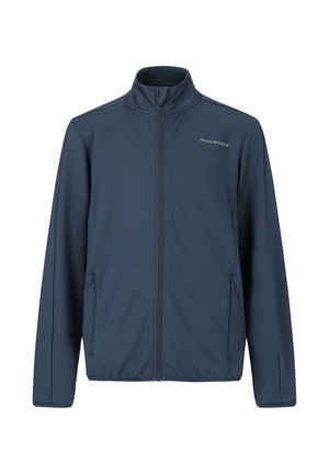 Marineblå lynlåstrøje med høj krave, lange ærmer, to lynlåslommer i siderne og "ENDURANCE"-logo på højre bryst.