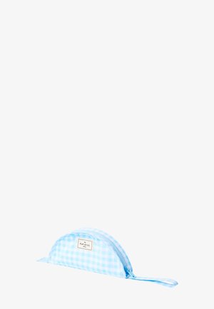 The Flat Lay Co. MESH LUNAR FLAT LAY MAKEUP POUCH - Face Accessory - blue gingham