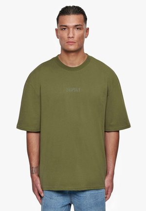 CURVED HD LOGO - T-shirt con stampa - olive