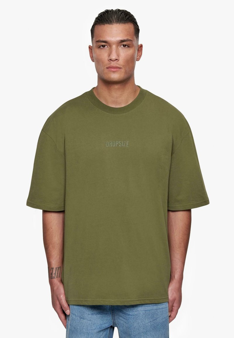 Dropsize - CURVED HD LOGO - Camiseta básica - olive, Ampliar