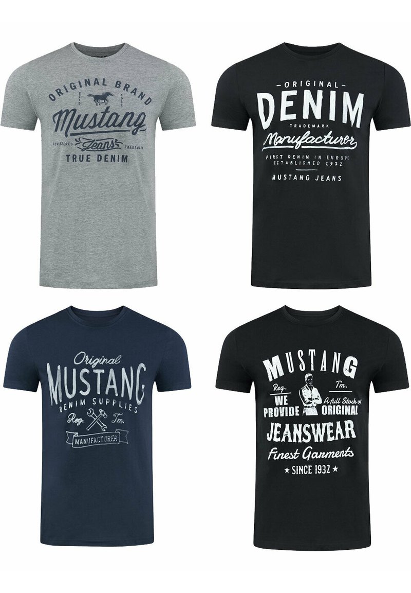 Mustang TEE 4 PACK - T-shirt print - farbmix