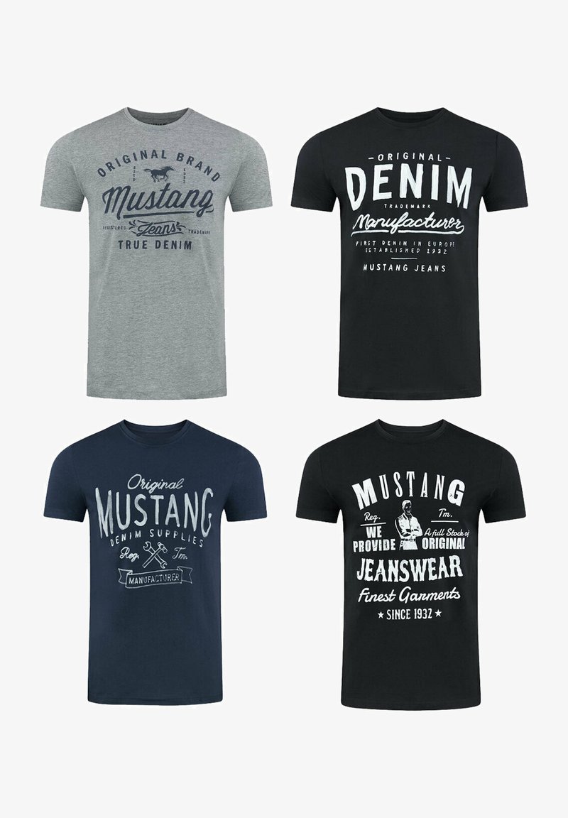 Mustang TEE 4 PACK - T-shirt print - farbmix