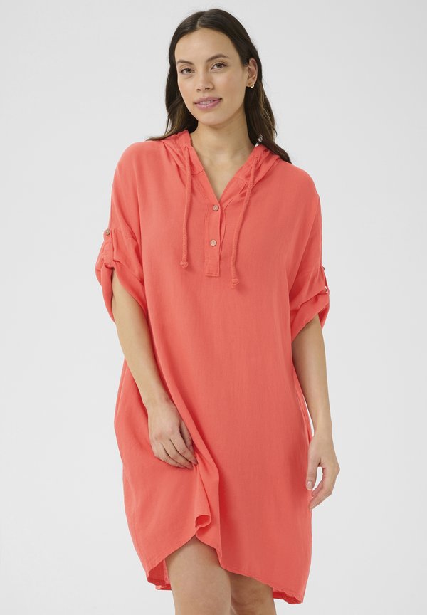 CRLARK - Freizeitkleid - hot coral