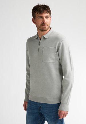 Petrol Industries, TEXTURED KNIT POLO STEELFIELD - Poloshirt - ice grey