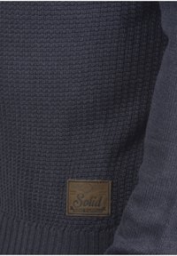 Solid Strickpullover - mottled blue