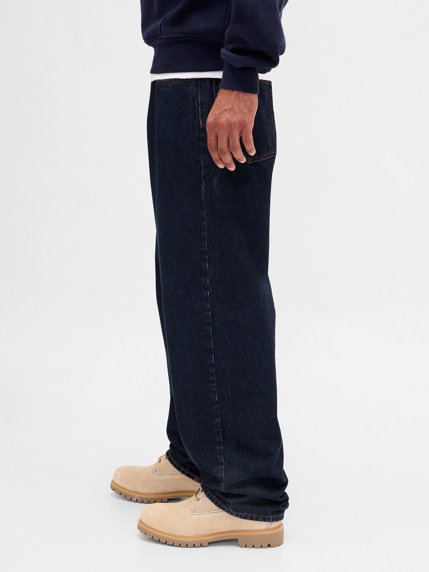 GAP BAGGY FIT RINSE - Loose Jeans - dark rinse/dark-blue denim