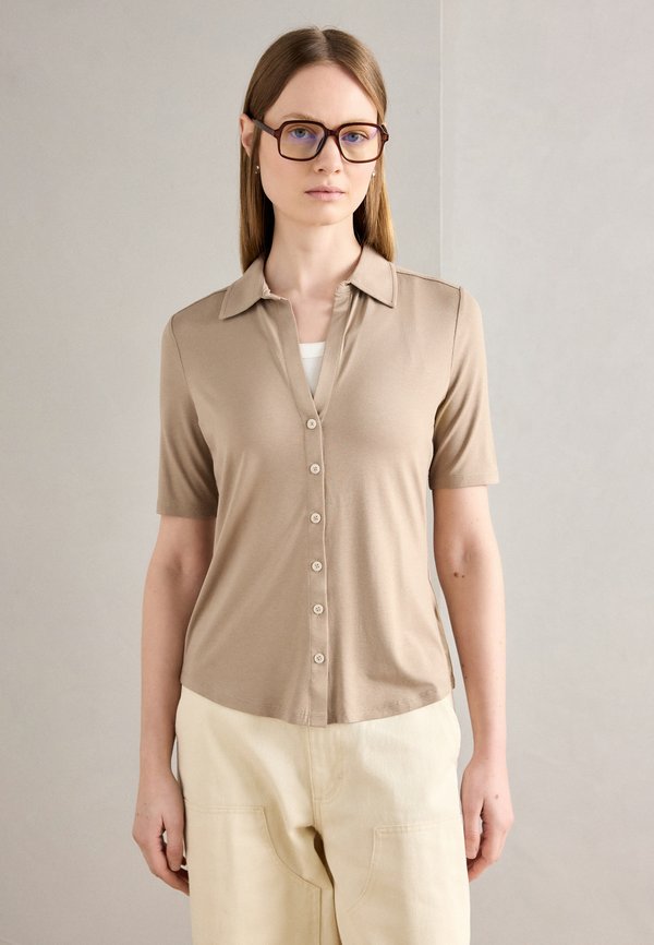 SHORT SLEEVE - Button-down blouse - summer sand