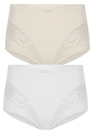 2ER PACK  - Pants - champagner weiss