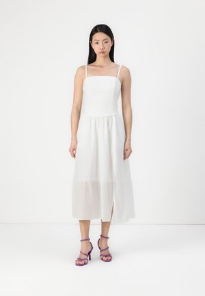 DROP WAIST MAXI - Day dress - white