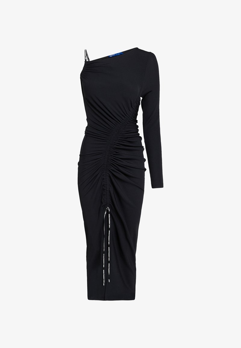 Karl Lagerfeld Jeans ASYMMETRIC RUCHED MAXI - Jumper dress - black - Zalando Karl Lagerfeld Jeans ASYMMETRIC RUCHED MAXI - Jumper dress - black - Zalando
