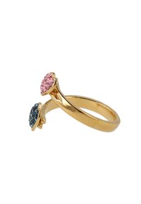 Otazu TWIN HEARTS - Ring - gold coloured/blue and pink