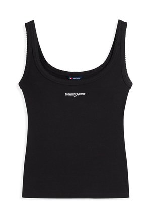 Tommy Jeans, SLIM SCRIPT TANK - Μπλούζα - black