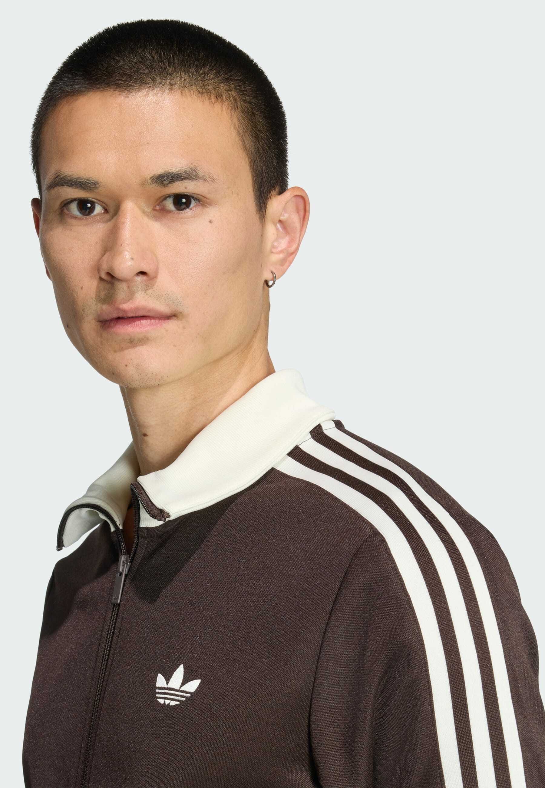 adidas Originals BECKENBAUER TT - Sweater met rits - aurora coffee