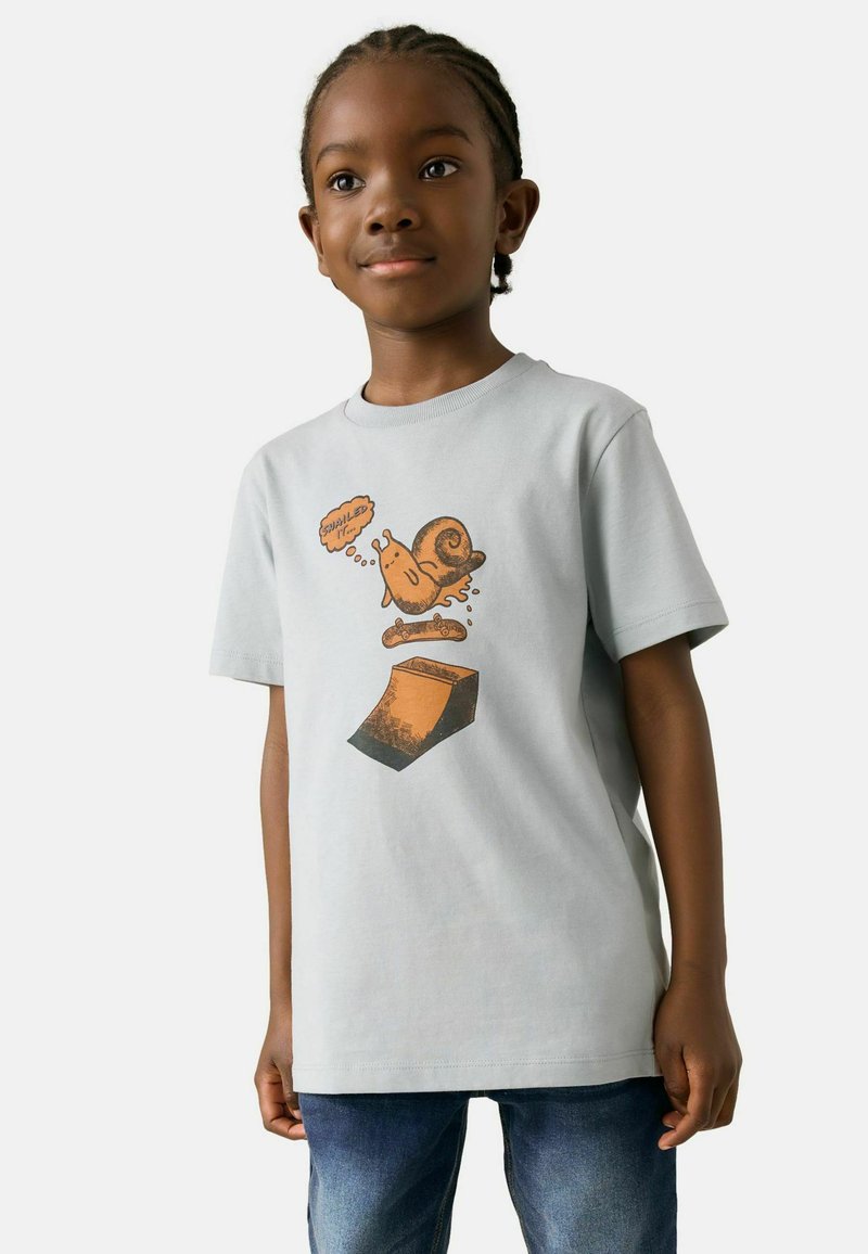 Next SHORT SLEEVE GRAPHIC  REGULAR FIT - T-shirts print - blue snail