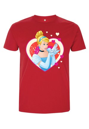 DISNEY PRINCESSES CINDERELLA HEARTS UNISEX - T-shirt z nadrukiem