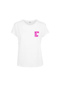 WAITING FOR FRIDAY BOX TEE - T-shirt imprimé - white/pink