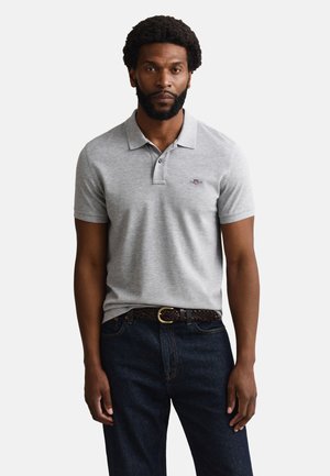 GANT, SLIM SHIELD SS PIQUE POLO, szary