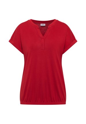 Cecil, SHORT-SLEEVE SHIRT IN TUNIC LOOK - T-Shirt basic - tamarillo red
