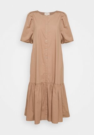 VIVIAN SS MIDI OVERSIZE DRESS - Košilové šaty - brownie
