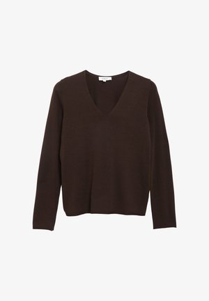 s.Oliver, STRICKPULLOVER - Jumper - dunkelbraun