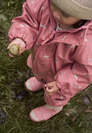 CeLaVi RAINWEAR PRINT FLEECE - Tuta jumpsuit - brick dust