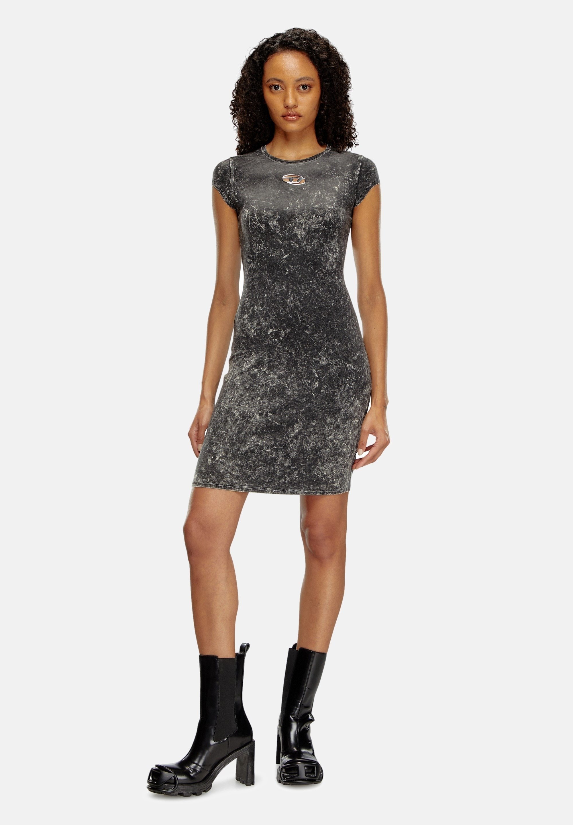 Diesel Jersey dress - dark grey/black - Zalando.ie Diesel Jersey dress - dark grey/black - Zalando.ie