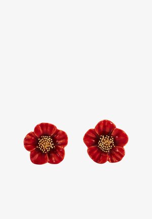 FABLE ENGLAND, RED BLOSSOM - Earrings - gold red