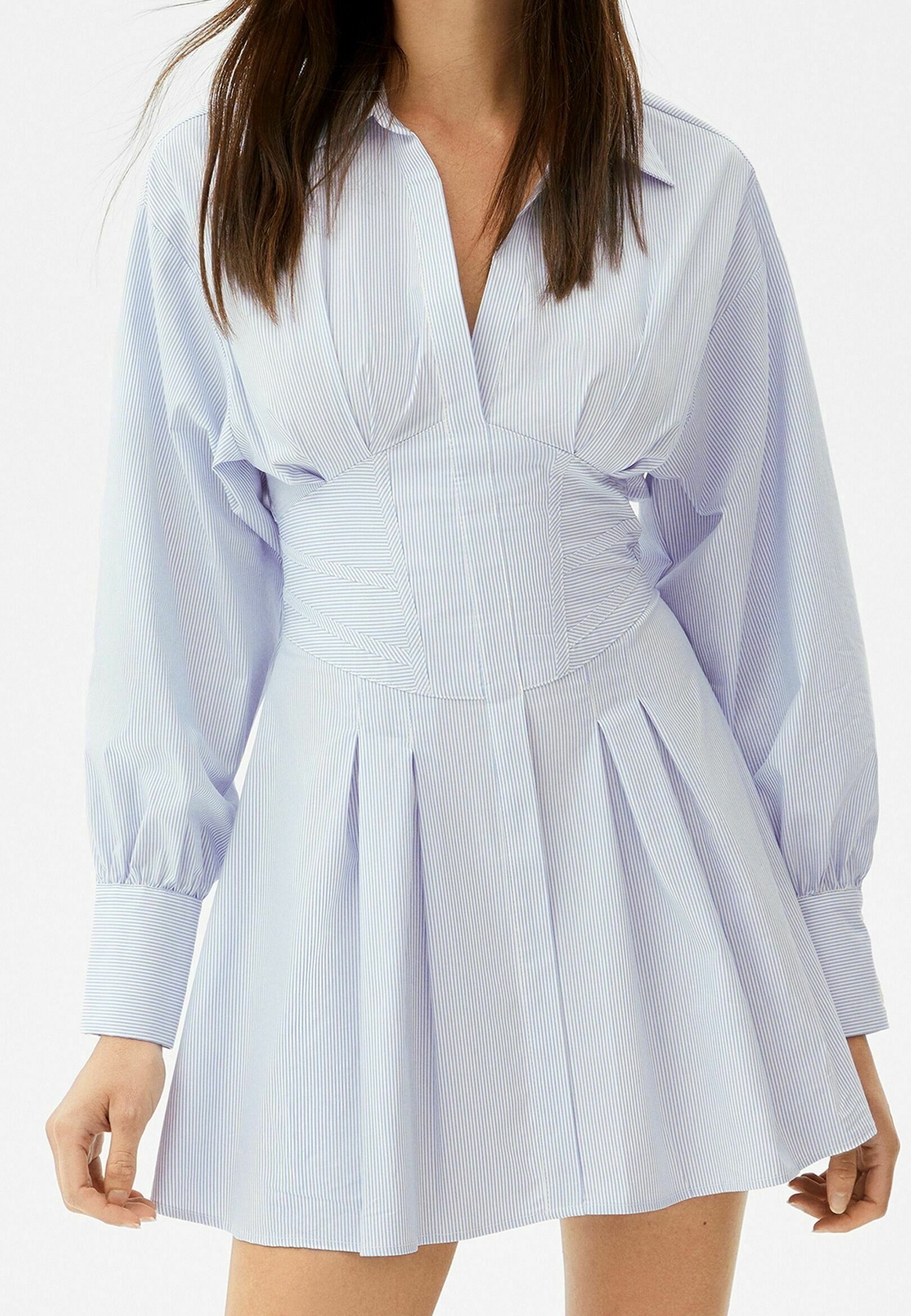 bershka white shirt dress Bershka Shirt dress - white - (Pre-owned)