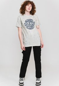 Paradiso Clothing THE ROLLING STONES LOGO DIP DYE - Print T-shirt - white