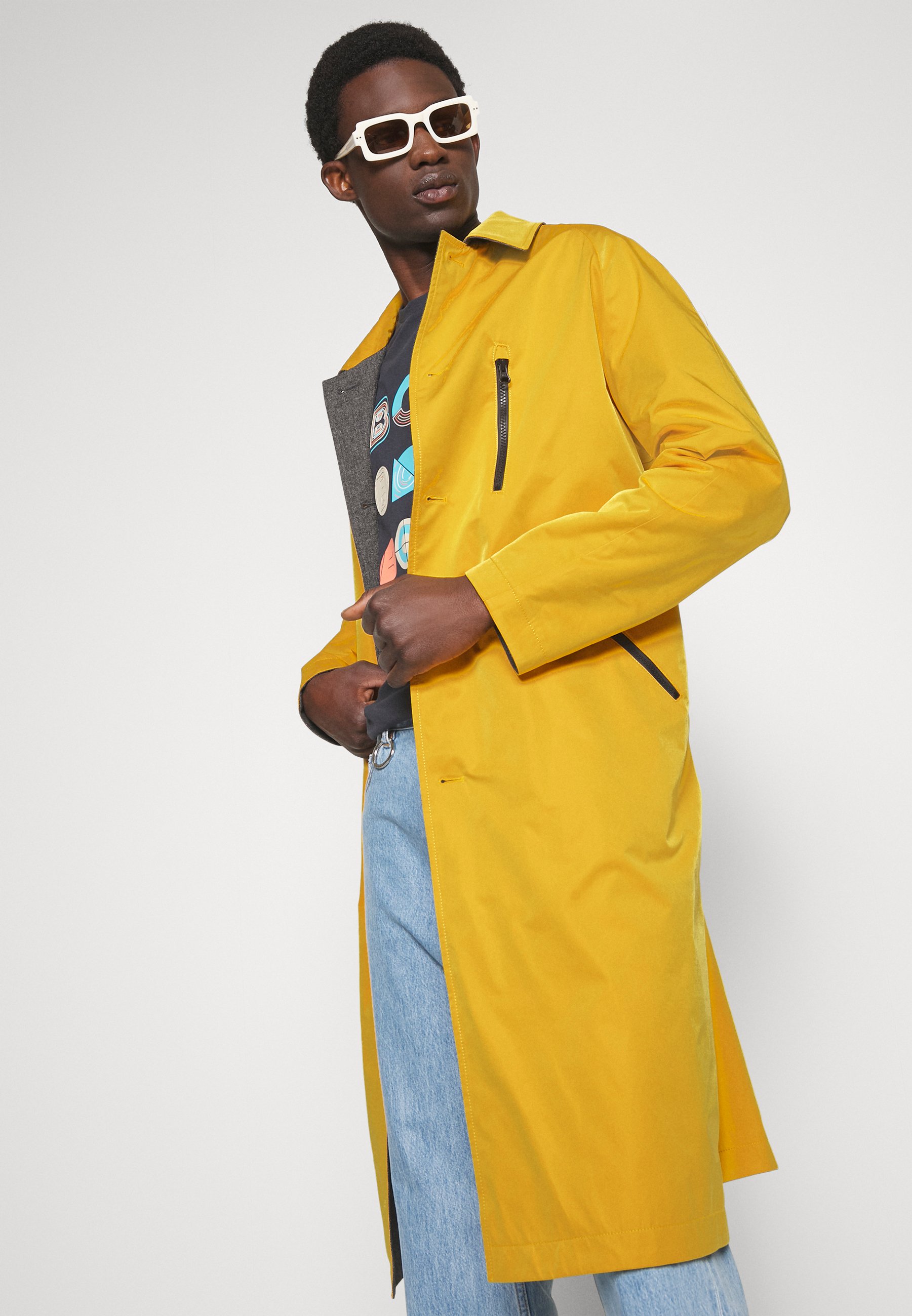 yellow overcoat men