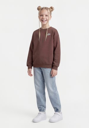 Nike Sportswear CLUB CREW UNISEX - Sweater - brown/white